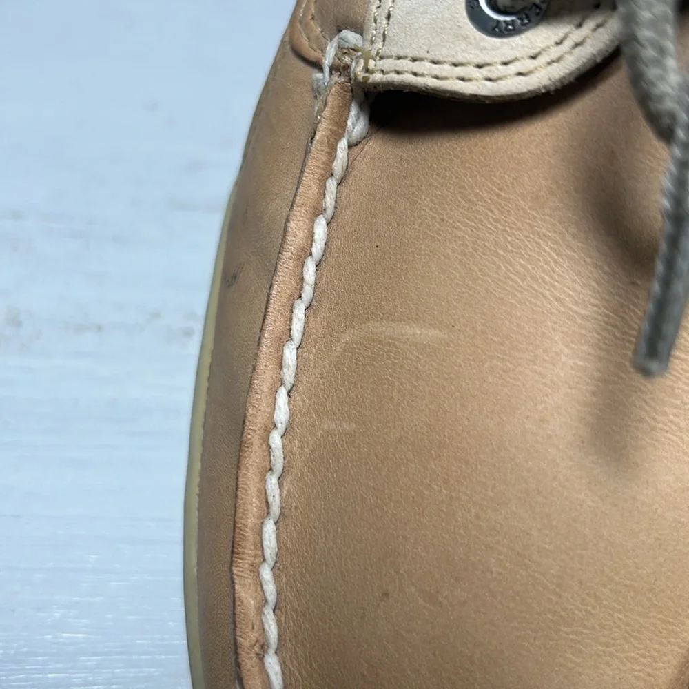 Sperry Billfish 3 Eye Leather Men's Top Sider Tan Cream Boat Shoes Loafer Style